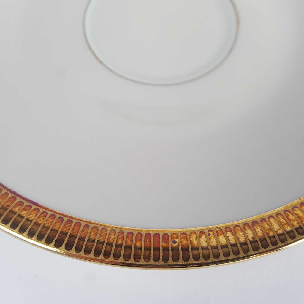 [458164313] Untertasse für Tee Goldrand 15,2 cm Zeh Scherzer 9719 Elfenbein gebraucht - gut Bild 3