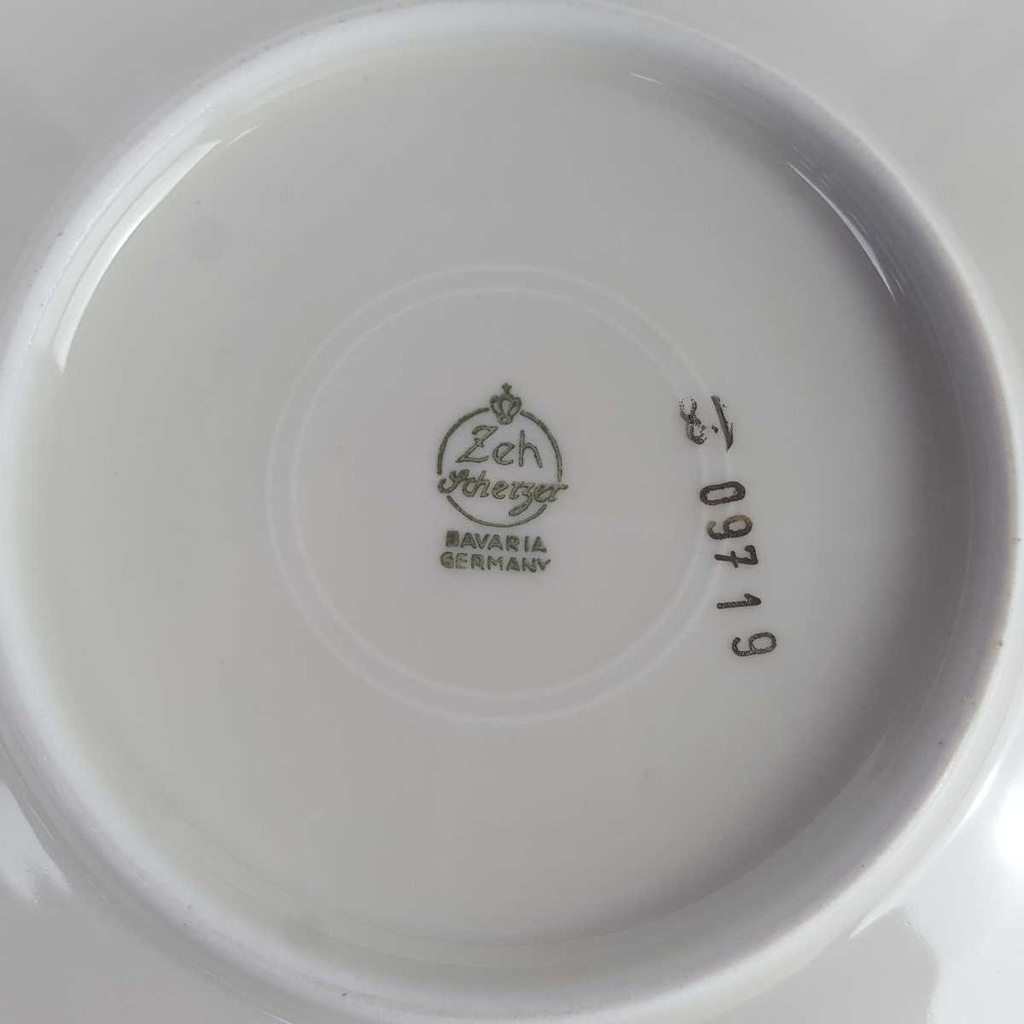 [458164313] Untertasse für Tee Goldrand 15,2 cm Zeh Scherzer 9719 Elfenbein gebraucht - gut Bild 4