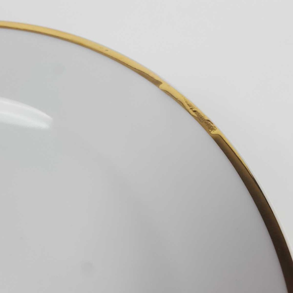 [2119151] 6er Set Kuchenteller Dessertteller Goldrand 19,7 cm Schumann Arzberg weiß gebraucht - gut Bild 4