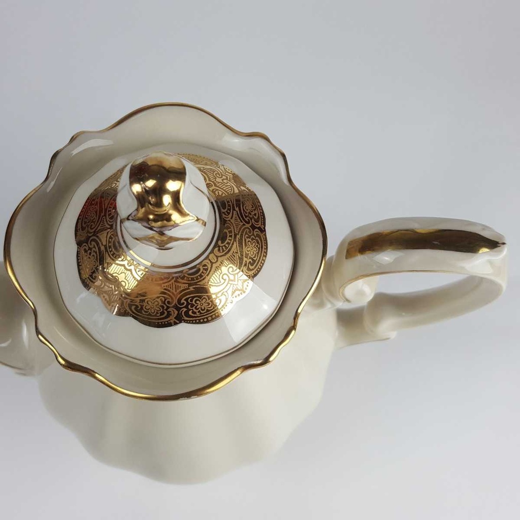 [458164318] Kaffeekanne Goldrand 1,8 L Kronester Bavaria elfenbein gebraucht - gut Bild 5