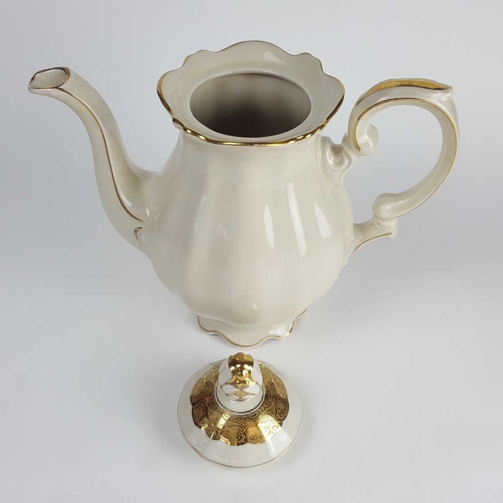 [458164318] Kaffeekanne Goldrand 1,8 L Kronester Bavaria elfenbein gebraucht - gut Bild 6