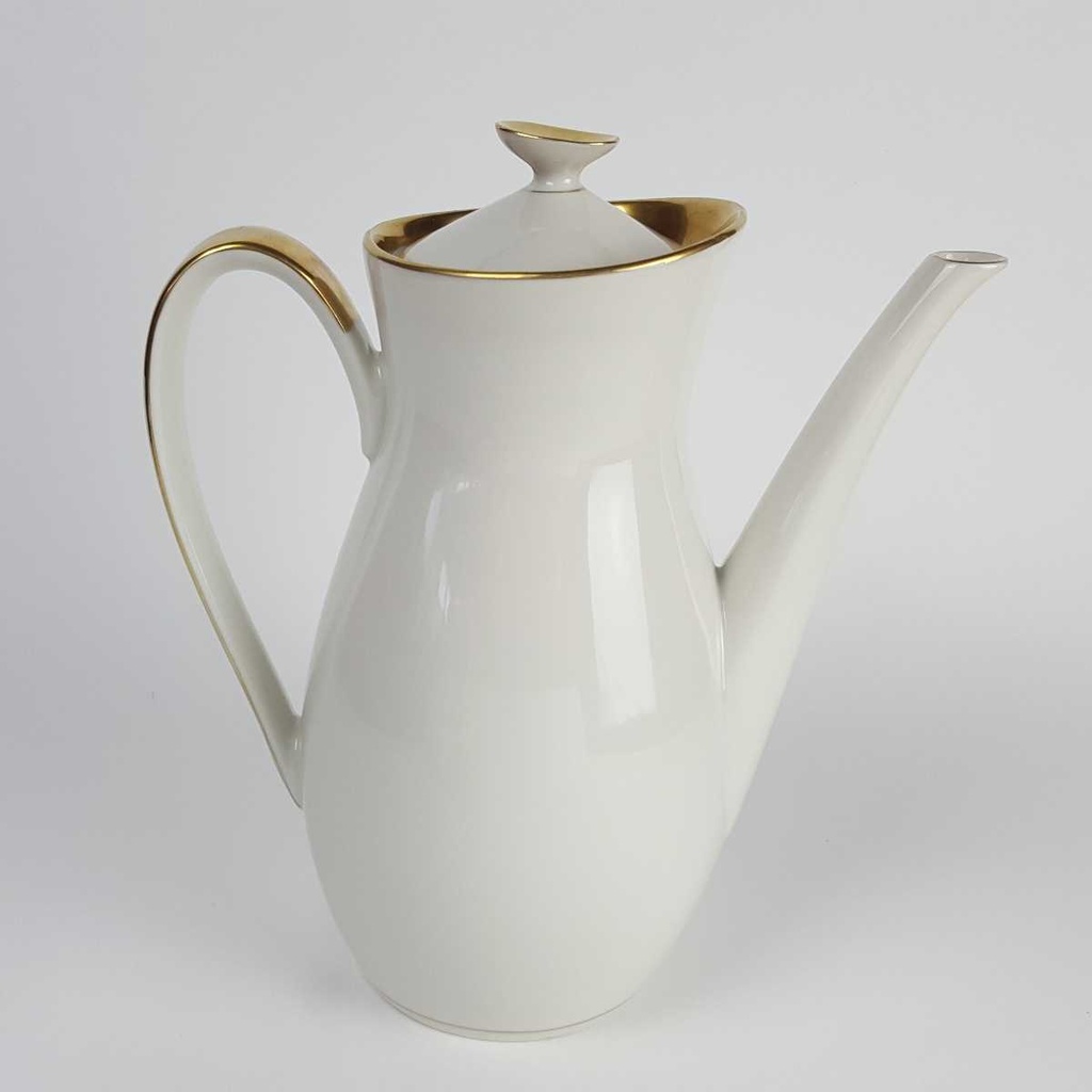 [458164320] Kaffeekanne Goldrand 1,45 L Schaller elfenbein Beige Bavaria gebraucht - gut Bild 3