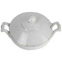 [458164321] Sauciere Suppenterrine Terrine Goldrand 1,5 L Schirnding Bavaria weiß gebraucht - gut Bild 2