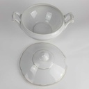 [458164321] Sauciere Suppenterrine Terrine Goldrand 1,5 L Schirnding Bavaria weiß gebraucht - gut Bild 3