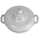 [458164322] Suppenschüssel Terrine Goldrand 1,7 L Mitterteich weiß Bavaria gebraucht - akzeptabel Bild 2
