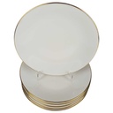 [2119152] 6er Set Kuchenteller Dessertteller Goldrand 19,5 cm Bareuther elfenbein Beige Bavaria gebraucht - gut Bild 2