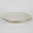 [2119152] 6er Set Kuchenteller Dessertteller Goldrand 19,5 cm Bareuther elfenbein Beige Bavaria gebraucht - gut Bild 6