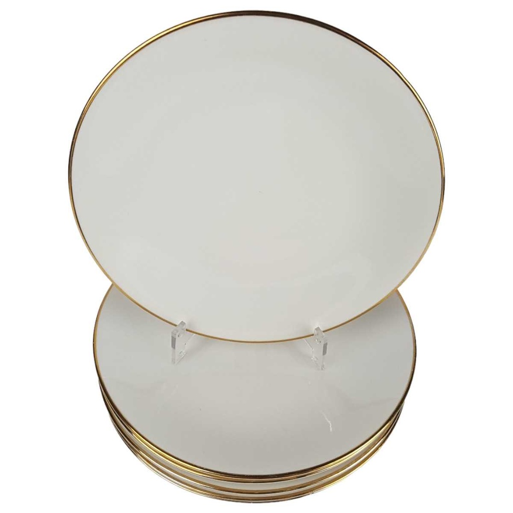 [2119153] 6er Set Kuchenteller Dessertteller Goldrand 19,5 cm Bareuther elfenbein 44 Beige Bavaria gebraucht - gut Bild 2