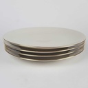 [2119154] 4er Set Kuchenteller Dessertteller Goldrand 19,6 cm Winterling Marktleuthen Elfenbein Beige Bavaria gebraucht - gut Bild 3