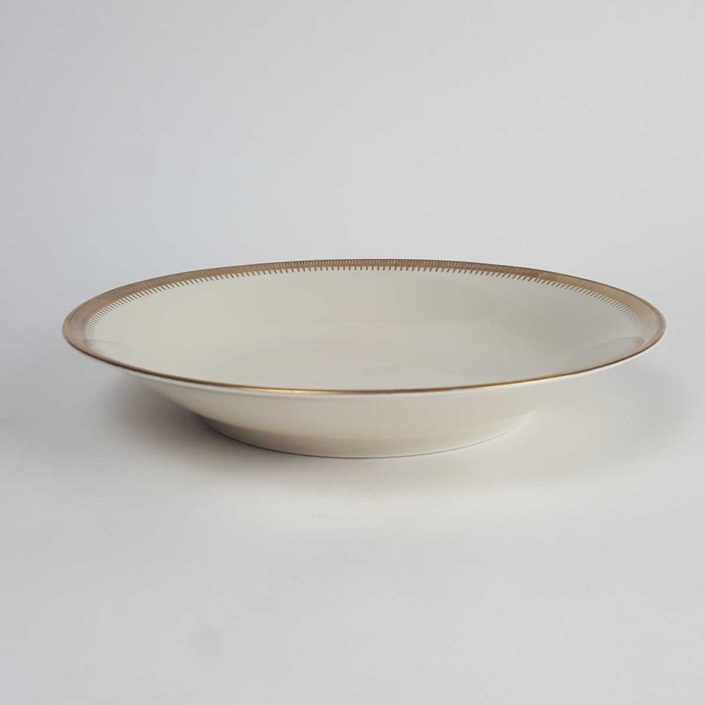 [2119155] 6er Set Suppenteller Goldrand Golddekor 22,3 cm Seltmann Weiden Vohenstrauß elfenbein 50 Beige gebraucht - gut Bild 6