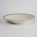 [2119155] 6er Set Suppenteller Goldrand Golddekor 22,3 cm Seltmann Weiden Vohenstrauß elfenbein 50 Beige gebraucht - gut Bild 6