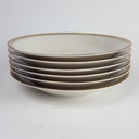 [2119156] 6er Set Suppenteller Goldrand Golddekor 22,4 cm Seltmann Weiden Vohenstrauß elfenbein 43 gebraucht - gut Bild 3