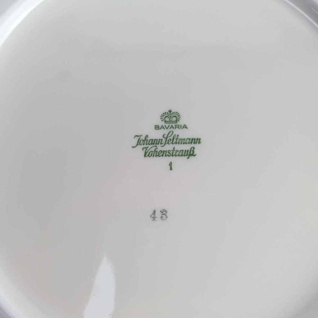 [2119156] 6er Set Suppenteller Goldrand Golddekor 22,4 cm Seltmann Weiden Vohenstrauß elfenbein 43 gebraucht - gut Bild 6