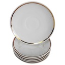 [2119157] 6er Set Untertasse Goldrand 14,4 cm Bavaria Germany weiß gebraucht - gut Bild 2
