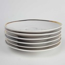 [2119157] 6er Set Untertasse Goldrand 14,4 cm Bavaria Germany weiß gebraucht - gut Bild 3
