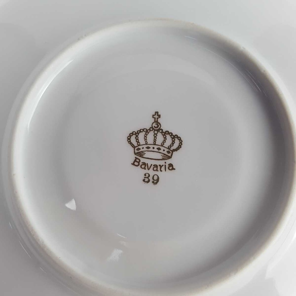 [2119157] 6er Set Untertasse Goldrand 14,4 cm Bavaria Germany weiß gebraucht - gut Bild 6