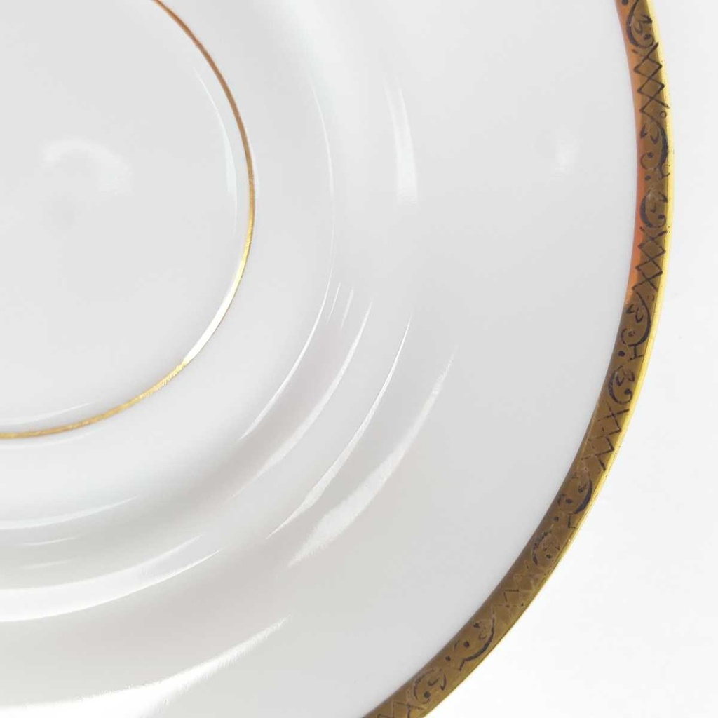 [458164333] Untertasse Goldrand 14,6 cm Schönwald Alt schwarz gold gebraucht - gut Bild 3