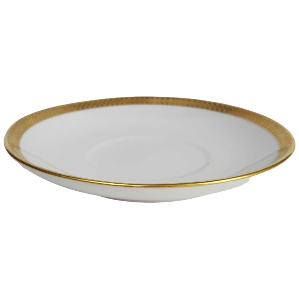 [458164336] Untertasse Goldrand 14,9 cm Kahla weiß gebraucht - gut Bild 2