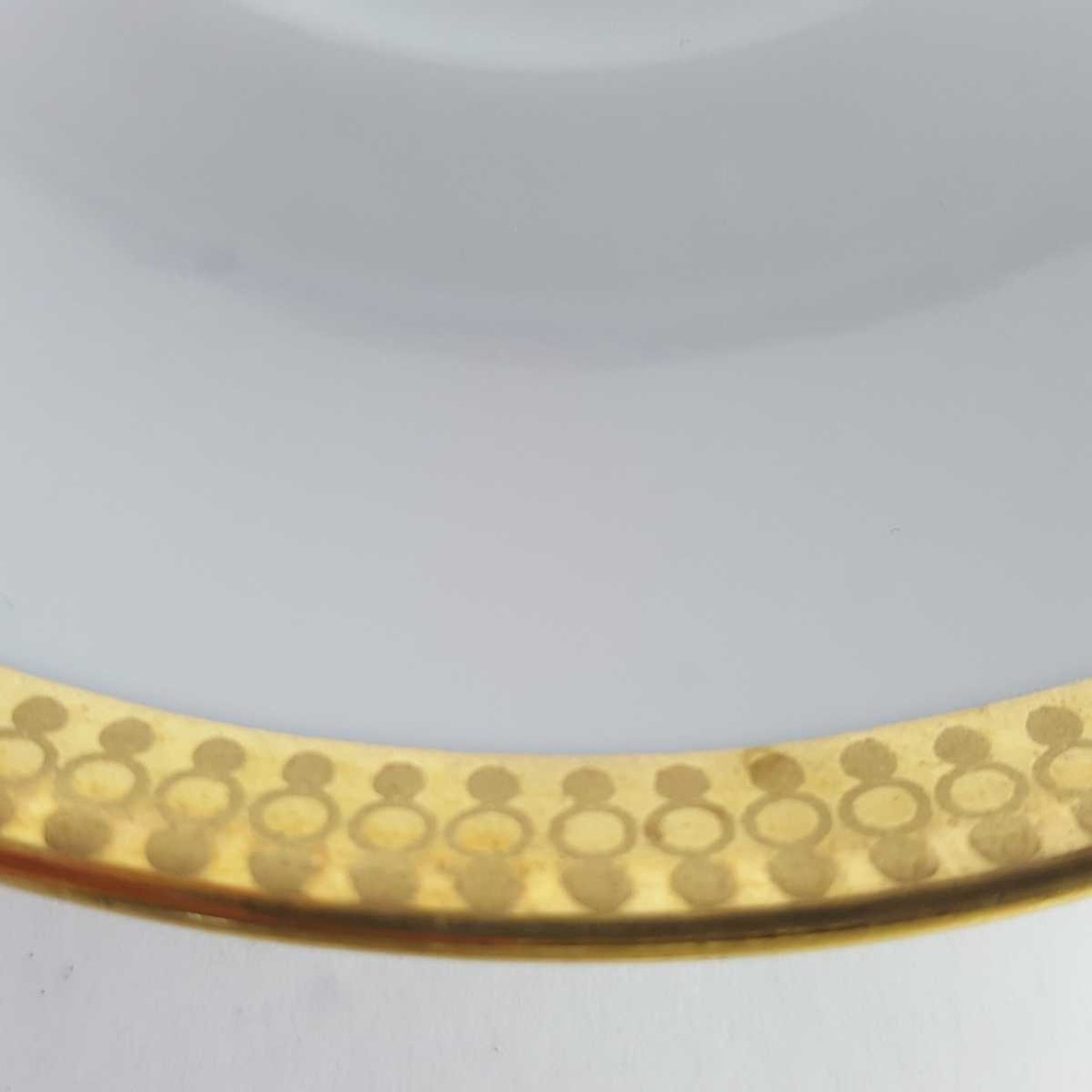[458164336] Untertasse Goldrand 14,9 cm Kahla weiß gebraucht - gut Bild 4