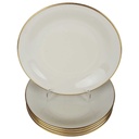 [2119158] 5er Set Kuchenteller Dessertteller Goldrand 19,2 cm Zeh Scherzer Bavaria Germany elfenbein Beige gebraucht - gut Bild 2