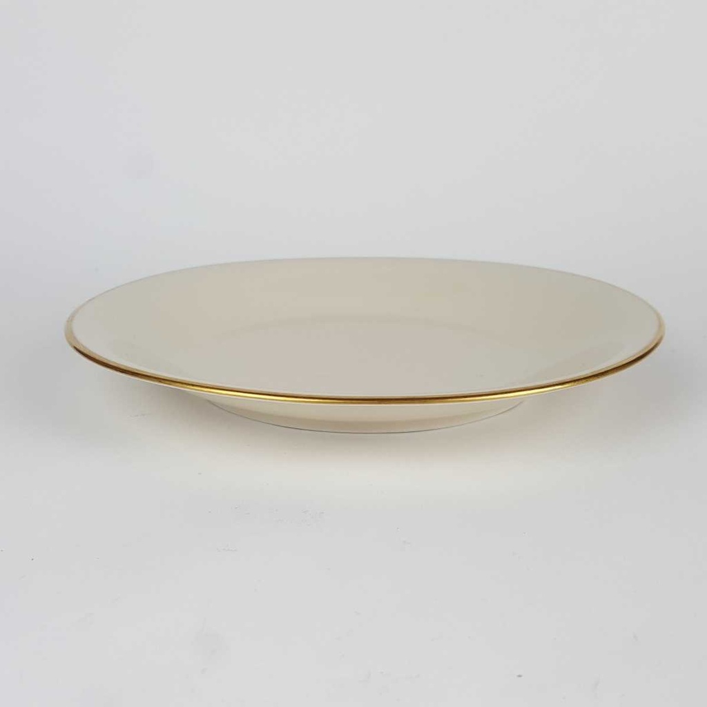 [2119158] 5er Set Kuchenteller Dessertteller Goldrand 19,2 cm Zeh Scherzer Bavaria Germany elfenbein Beige gebraucht - gut Bild 5