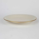 [2119158] 5er Set Kuchenteller Dessertteller Goldrand 19,2 cm Zeh Scherzer Bavaria Germany elfenbein Beige gebraucht - gut Bild 5