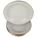 [2119159] 6er Set Suppenteller Goldrand 22,8 cm Zeh Scherzer Bavaria Germany elfenbein Beige gebraucht - gut Bild 2