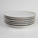 [2119161] 6er Set Speiseteller Essteller Goldrand 24,2 cm Bavaria Germany weiß gebraucht - gut Bild 3