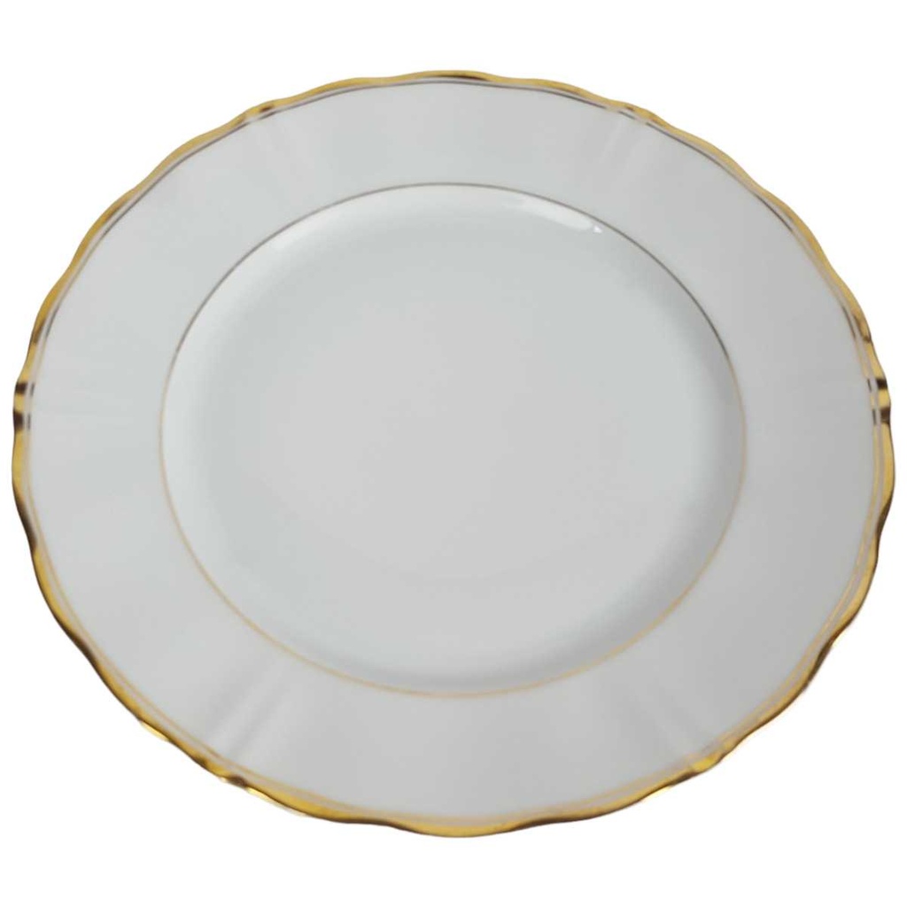 [458164349] Speiseteller Essteller Goldrand 24,7 cm Fürstenberg Weiß gebraucht - gut Bild 2
