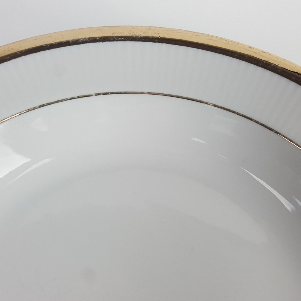 [458164350] Suppenteller Goldrand 4 cm Chodziez gebraucht - gut Bild 4