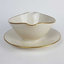 [458164353] Sauciere Goldrand 0,3 L Zeh Scherzer Bavaria Germany elfenbein Beige gebraucht - gut Bild 3