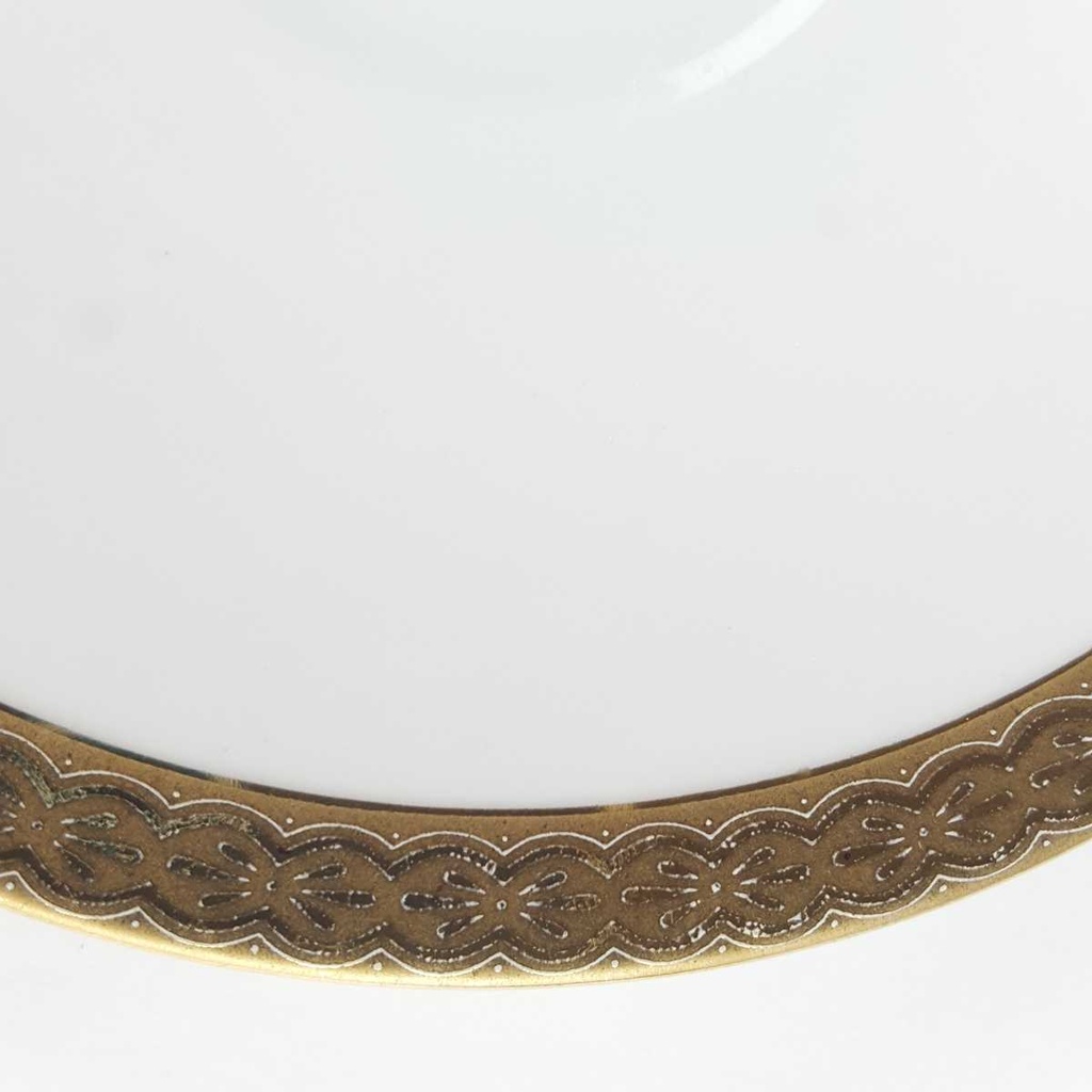 [458164360] Untertasse Golddekor 14,3 cm Hutschenreuther Arzberg weiß gebraucht - gut Bild 4