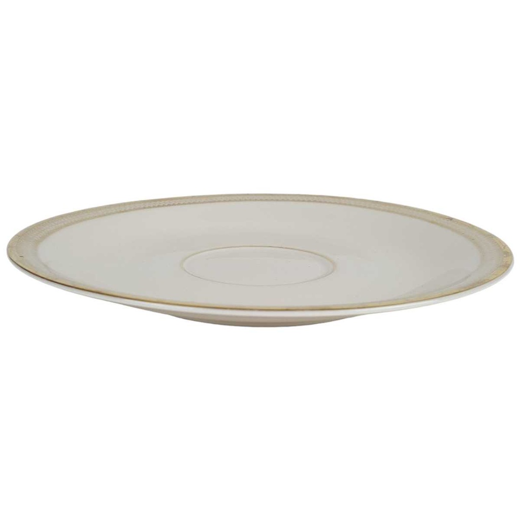 [458164361] Untertasse Goldrand 15,1 cm Seltmann Weiden Vohenstrauß elfenbein Beige gebraucht - gut Bild 2