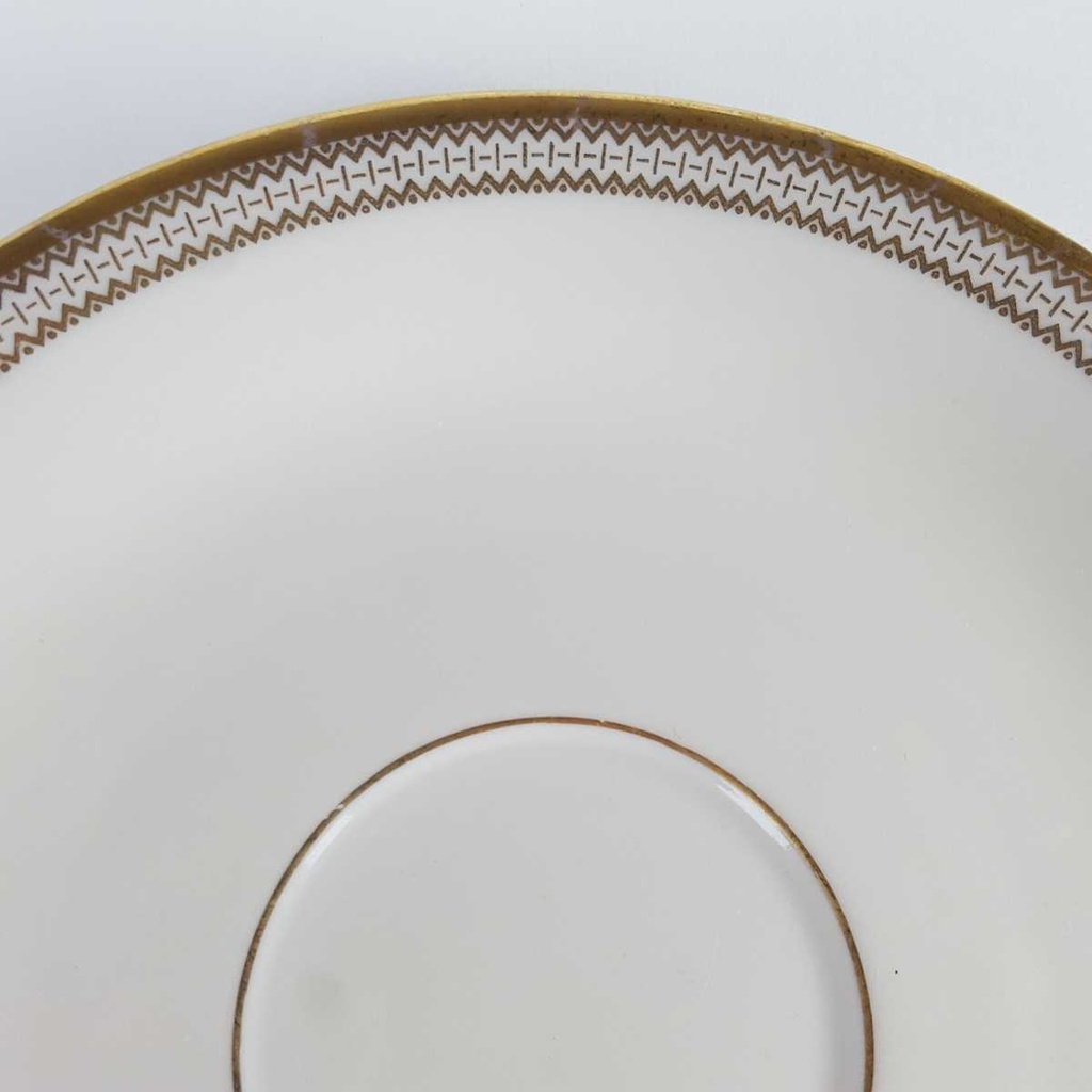 [458164361] Untertasse Goldrand 15,1 cm Seltmann Weiden Vohenstrauß elfenbein Beige gebraucht - gut Bild 3