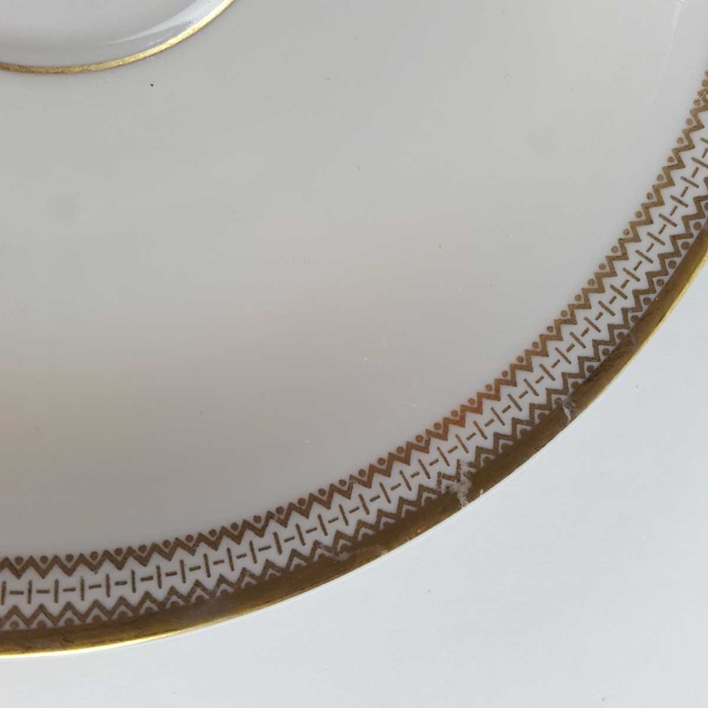 [458164361] Untertasse Goldrand 15,1 cm Seltmann Weiden Vohenstrauß elfenbein Beige gebraucht - gut Bild 5