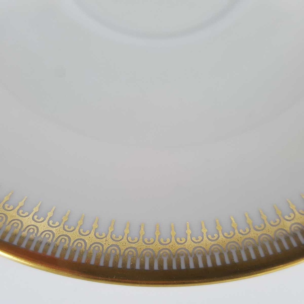 [458164362] Untertasse Goldrand 14,9 cm Seltmann Weiden Vohenstrauß elfenbein gebraucht - gut Bild 4