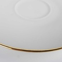[458164363] Untertasse Goldrand 14,7 cm Bareuther elfenbein gebraucht - gut Bild 3