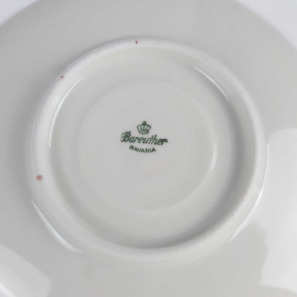[458164363] Untertasse Goldrand 14,7 cm Bareuther elfenbein gebraucht - gut Bild 5