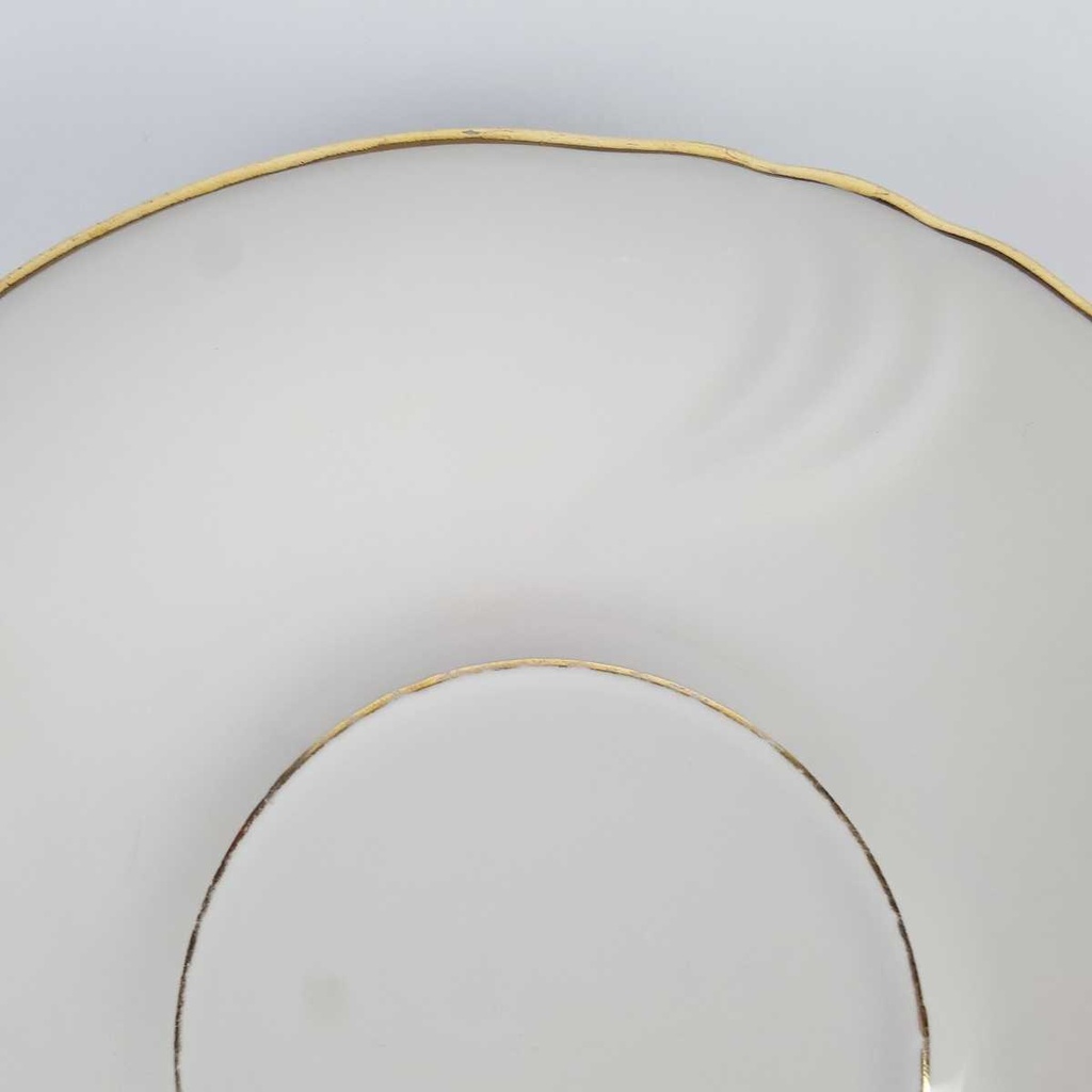 [458164364] Untertasse Goldrand 14,5 cm Winterling Marktleuthen Elfenbein Bavaria gebraucht - gut Bild 3