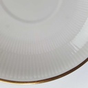 [458164365] Untertasse Goldrand 14,3 cm Schumann Bavaria geriffelt elfenbein gebraucht - gut Bild 5