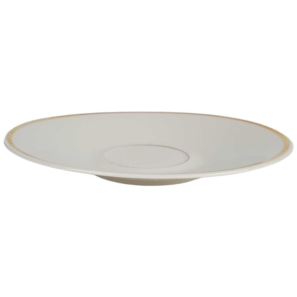 [458164366] Untertasse Goldrand 15,2 cm PMR Jaeger & Co Bavaria elfenbein gebraucht - gut Bild 2