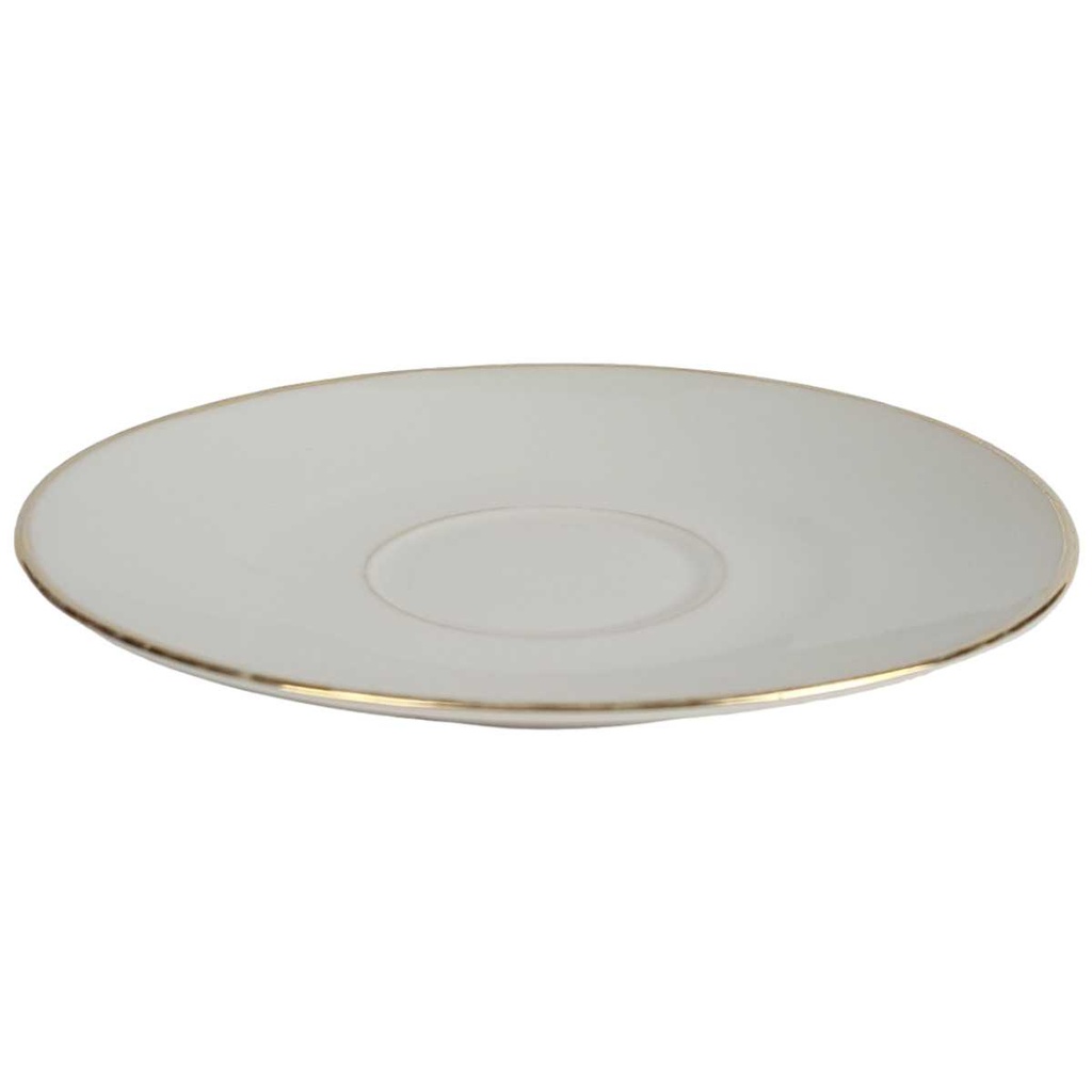 [458164367] Untertasse Goldrand 15 cm Winterling Marktleuthen Elfenbein Bavaria gebraucht - gut Bild 2