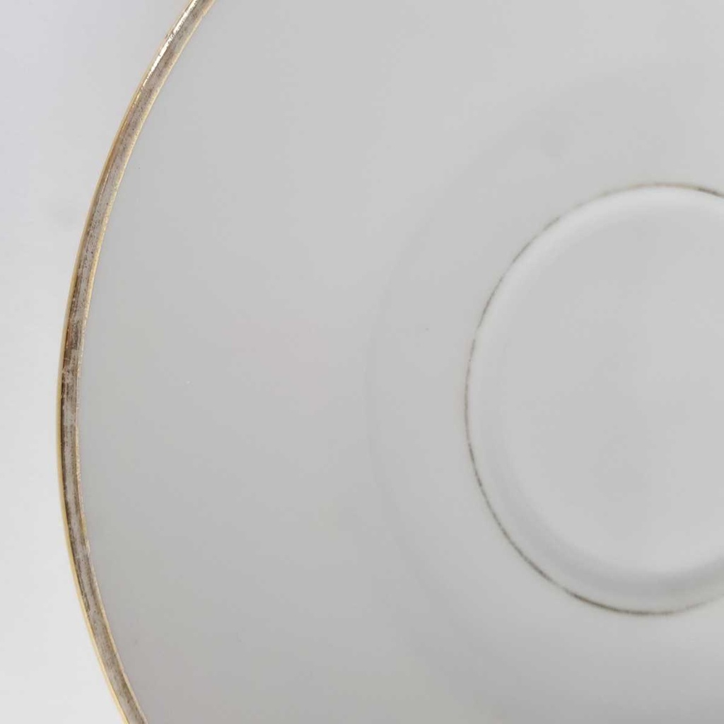 [458164367] Untertasse Goldrand 15 cm Winterling Marktleuthen Elfenbein Bavaria gebraucht - gut Bild 4