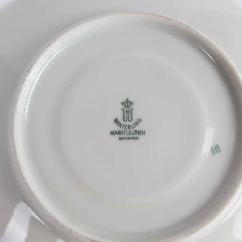 [458164367] Untertasse Goldrand 15 cm Winterling Marktleuthen Elfenbein Bavaria gebraucht - gut Bild 5