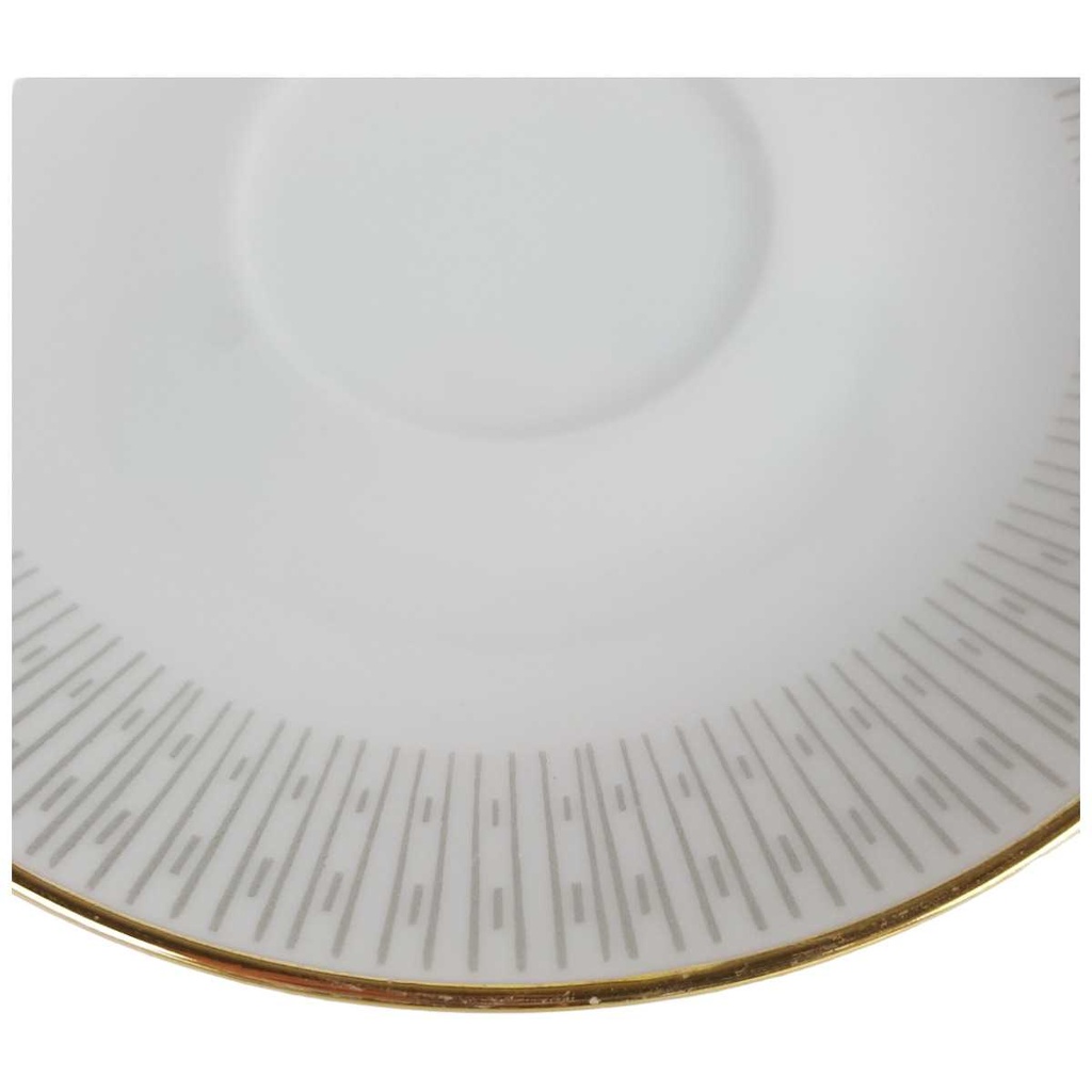 [458164368] Untertasse Goldrand 15 cm Winterling Kirchenlamitz grau Dekor gebraucht - gut Bild 2
