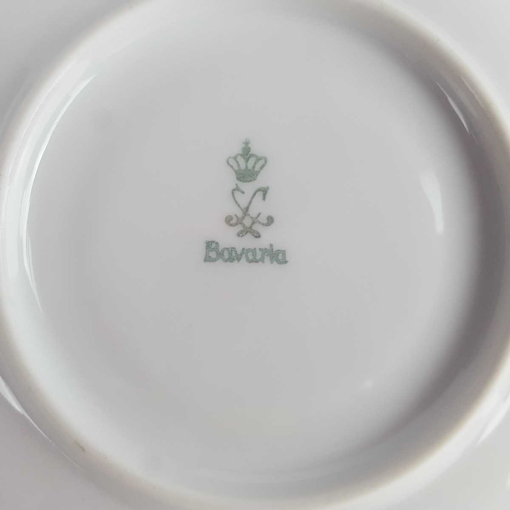 [458164368] Untertasse Goldrand 15 cm Winterling Kirchenlamitz grau Dekor gebraucht - gut Bild 5