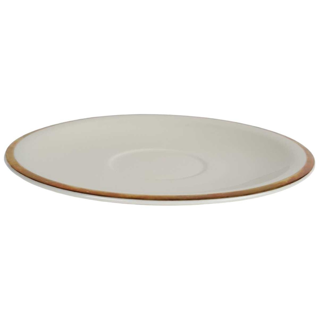 [458164369] Untertasse Goldrand 16,8 cm Händel Bavaria elfenbein gebraucht - gut Bild 2