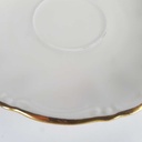 [458164370] Untertasse Goldrand 14,7 cm Kronester Bavaria elfenbein Beige gebraucht - gut Bild 3