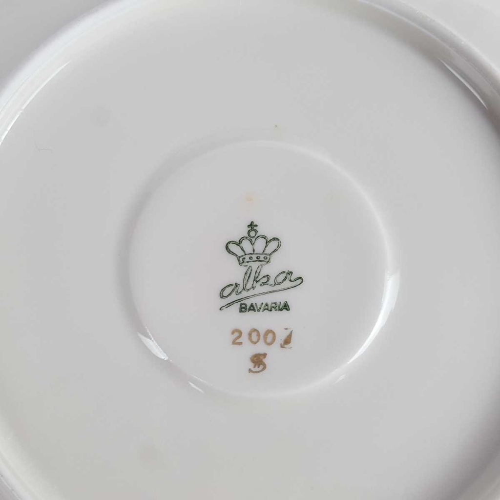 [458164371] Untertasse Goldrand 15,5 cm Kaiser Porzellan Alka Kunst 2007 Elfenbein Bavaria gebraucht - gut Bild 5
