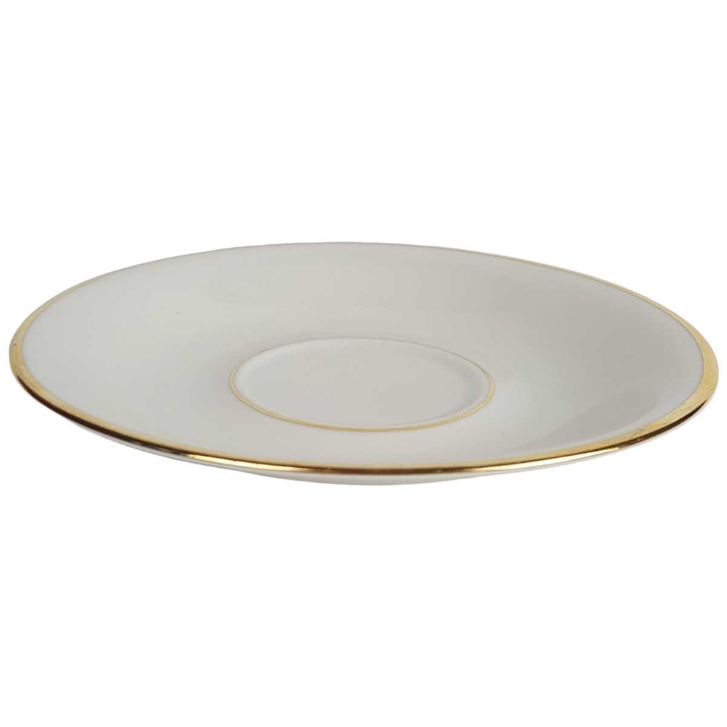 [458164372] Untertasse Goldrand 14,8 cm Winterling Marktleuthen Elfenbein Bavaria gebraucht - gut Bild 2